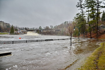 Spring Flood in Bracebridge, Ontario, Canada, 2019