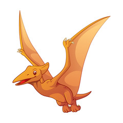 Pterodactyl Cartoon Illustration © mikailain