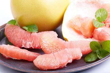 Fresh red grapefruit