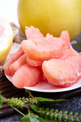 Fresh red grapefruit