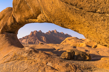 Rock arch in the Spitzkoppe National Park in Namibia.