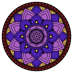 Mandala seamless pattern black and white. Islam, Arabic, Pakistan, Moroccan, Turkish, Indian, Spain motifs. Vector illustration EPS 10