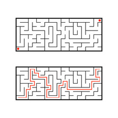 Abstact labyrinth. Game for kids. Puzzle for children. Maze conundrum. Vector illustration.