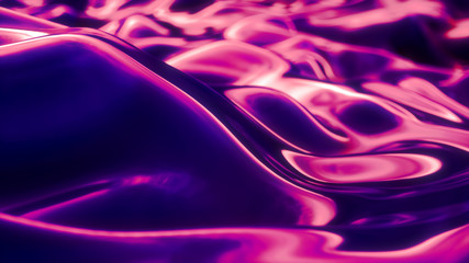 Abstract colorful neon Background, pink purple curved lines