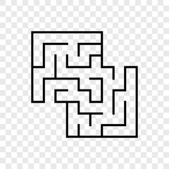 Abstact labyrinth. Educational game for kids. Puzzle for children. Maze conundrum. Find the right path. Vector illustration.