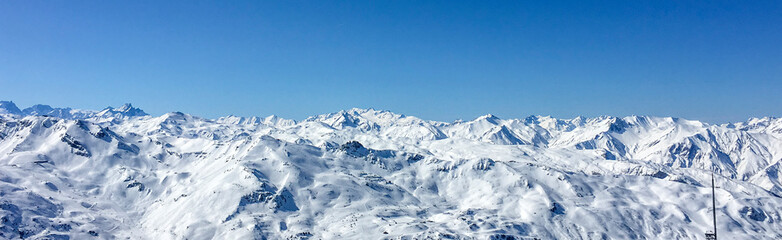 Naklejka premium alps in winter alpes en hiver Mont blanc méribel
