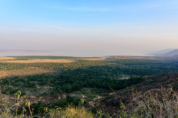 Landscape overview of the Lake Manyara National Park
