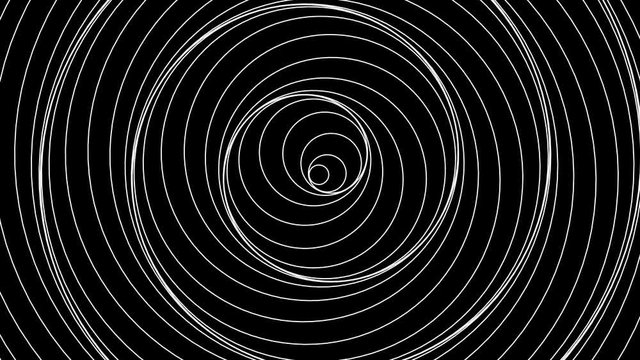 Hypnosis Archimedes spiral, Optical illusions and constantly moving spiral pattern, Seamless loop 4K animation