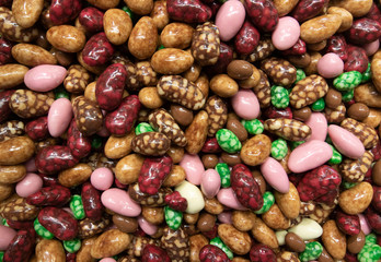 Grand Bazaar colorful Candy market in Istanbul Turkey. Turkish sweets in the Egyptian bazaar. Colorful Candy and Jelly.