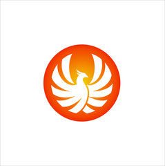 luxury phoenix logo design. Creative phoenix bird logo vector Illustration