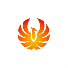 luxury phoenix logo design. Creative phoenix bird logo vector Illustration