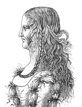 Monna Lisa or La Gioconda by Leonardo da Vinci in the old book La Gravure, by A. Lostalot, 1896, Paris