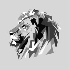 Lion head illustration.