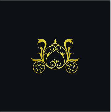 luxury horse carriage logos vector for cosmetics, hotels and businesses