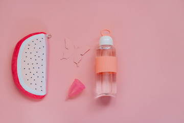 Women's health concept, reusable, eco friendly, zero waste.