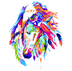 The colorful horse