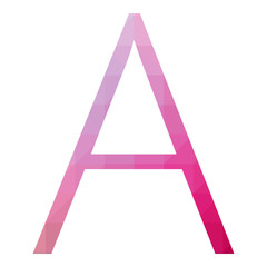 A char Abstract Trianglify gradient Generative Art character illustration