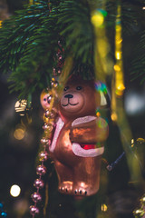 christmas toysl on tree