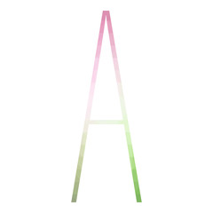 A char Abstract Trianglify gradient Generative Art character illustration