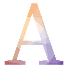 A char Abstract Trianglify gradient Generative Art character illustration