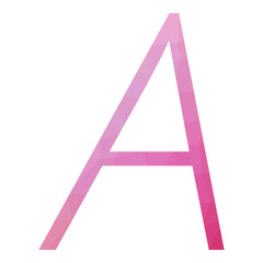 A char Abstract Trianglify gradient Generative Art character illustration