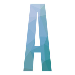 A char Abstract Trianglify gradient Generative Art character illustration