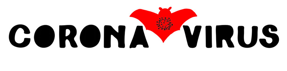 Coronavirus Lettering Design bakterium pain quarantine Background Banner Corona Virus 2019-nKoV 