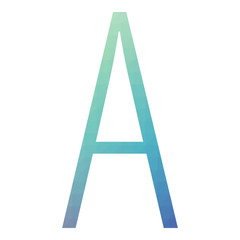 A char Abstract Trianglify gradient Generative Art character illustration