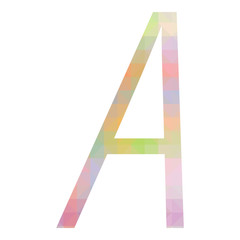 A char Abstract Trianglify gradient Generative Art character illustration