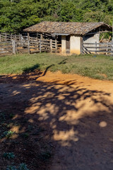 Typical corral for cattle from small Brazilian farms, Alvorada de Minas, Minas Gerais state, Brazil
