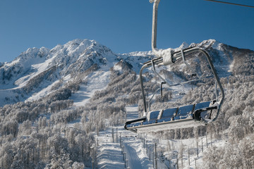 cableway in the alps