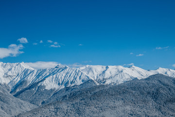 mountains in winter