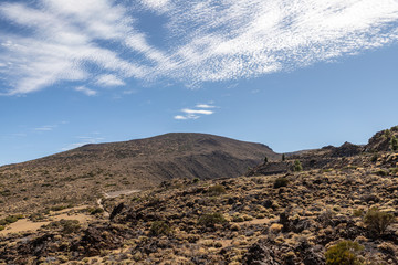 aerial view of volcano el teide