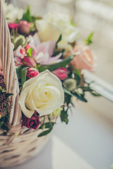 bouquet of white roses