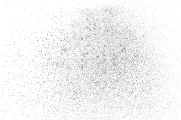 Black Grainy Texture Isolated On White Background. Dust Overlay. Dark Noise Granules. Digitally Generated Image. Vector Design Elements, Illustration, Eps 10.