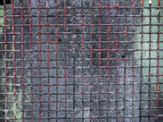Rusty metal grid texture