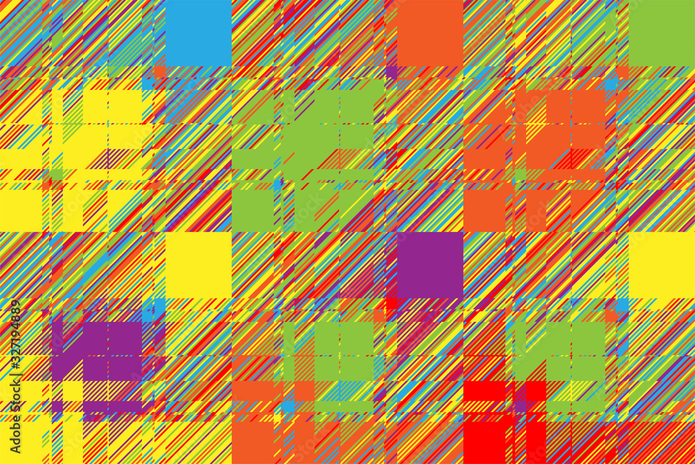 Poster modern glitch background. color geometric abstract pattern vector.