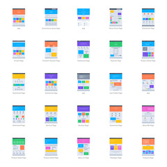  Pack Of Webpage Flat Icons 