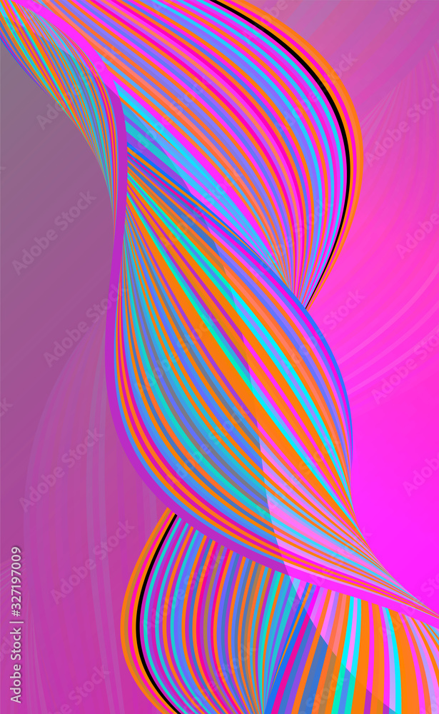 Poster dynamic color abstract wave background