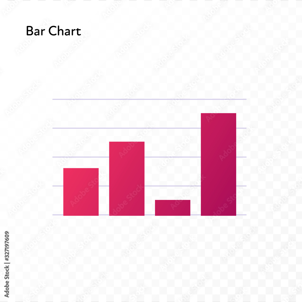 Poster infographic design element collection. vector flat color illustration. bar chart isolated on white t