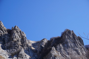 Rock face of Mount Corchia, in the Apuan Alps