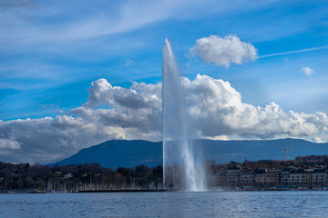 Jet d'eau geneve skyline