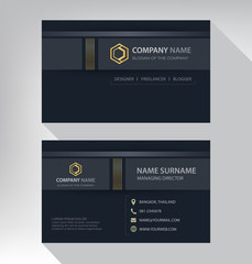 Business card in modern luxury style black and gold color