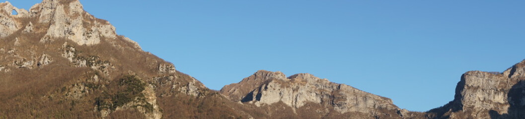 Fototapeta na wymiar View of Monte Procinto in the Apuan Alps