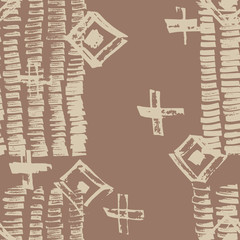 Tie Dye Japanese Geometric Shibori Seamless Pattern. Boho Tie Dye Wash Batik. Geo Wabi Sabi Traditional Kimono Print. Scribble Cartoon Doodle Craft Texture. Scribble Craft Doodle Seamless Collage