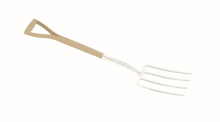 Isolated Illustration of a Garden Fork
