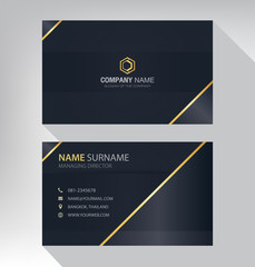Business card in modern luxury style black and gold color