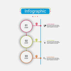 Vector design presentation business infographic template with 3 options.