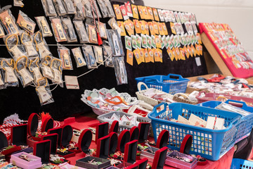 big bazar of martenitsa in city of Sibiu, Romania