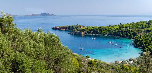 Obraz premium Panorama View of Bay Tzortzi Gialos beach - Alonnisos, Sporades, Greece